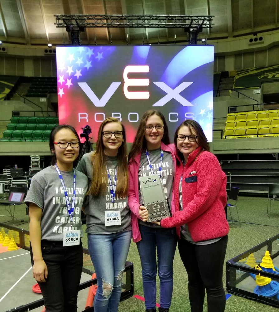 SCHS Girls Robotics Team 'KARMA' to compete in VEX World Robotics Competition in Louisville, Kentucky in April